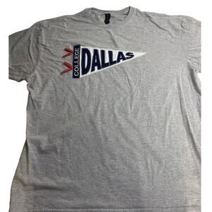 DALLAS COLLEGE Unisex T-Shirt Gray Size 2XL